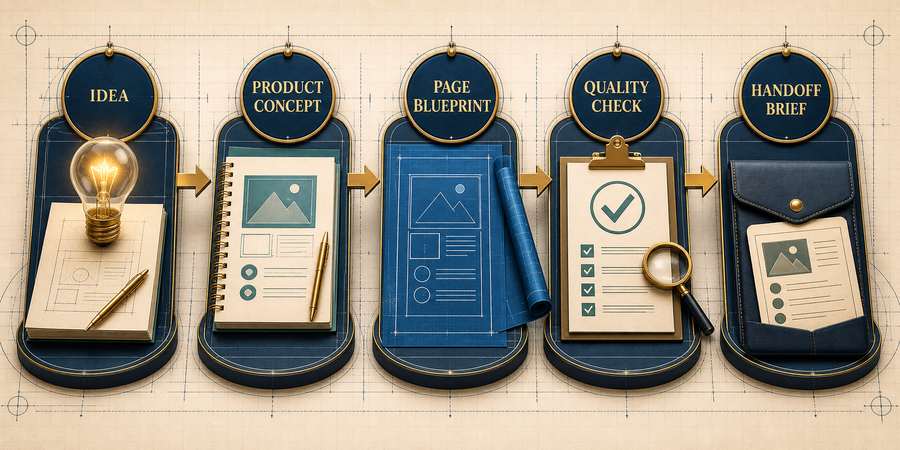 Kids printable prompt creator upsell 1 Idea to page plan to AI blueprint to printable page workflow