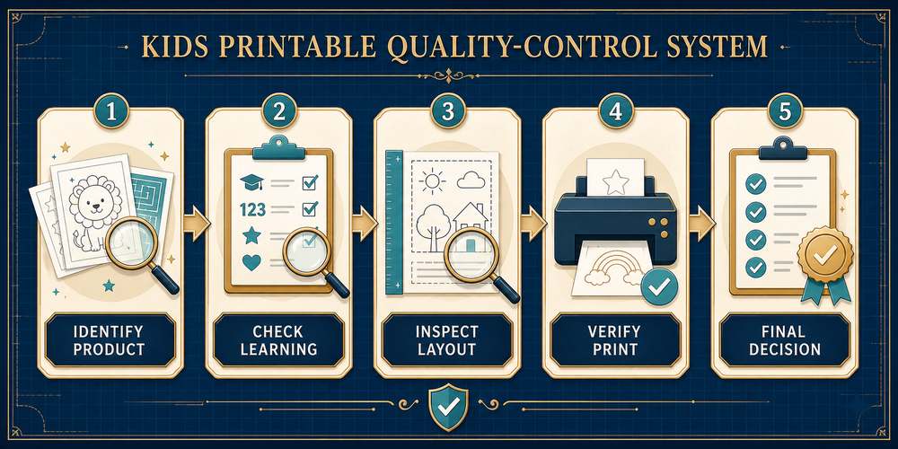 Kids printable prompt creator upsell 2 Printable Quality Inspector five-step quality control workflow