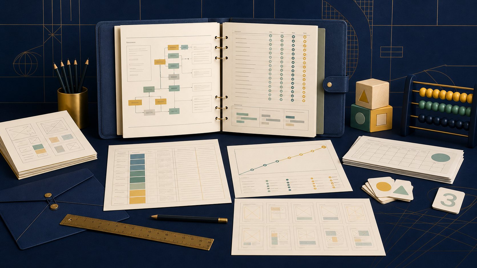 Printable Book Planner product mockup